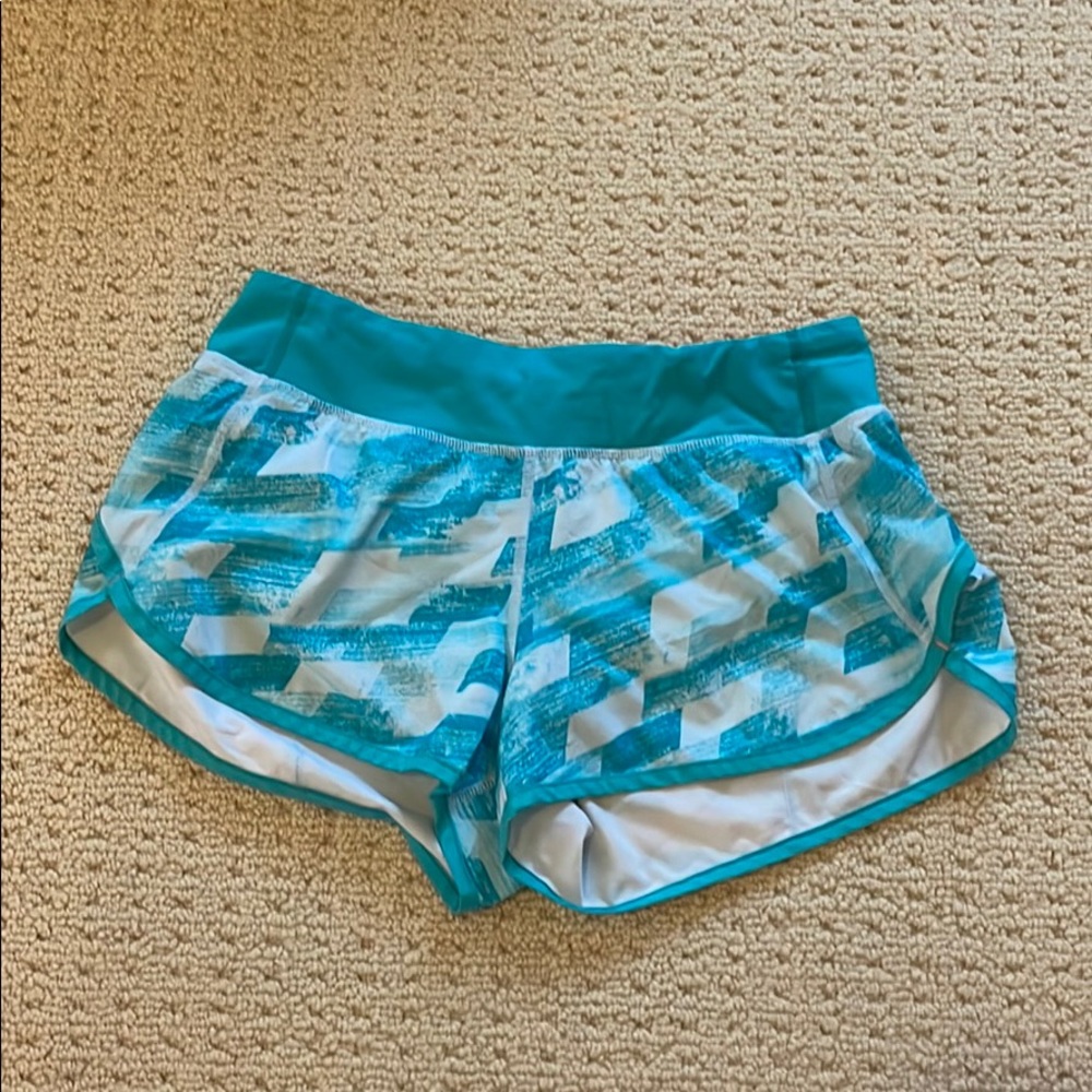 Blue Patterned Ivivva Girls Shorts Size 14